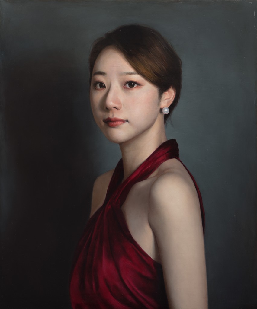 CXX155-红衣女子肖像